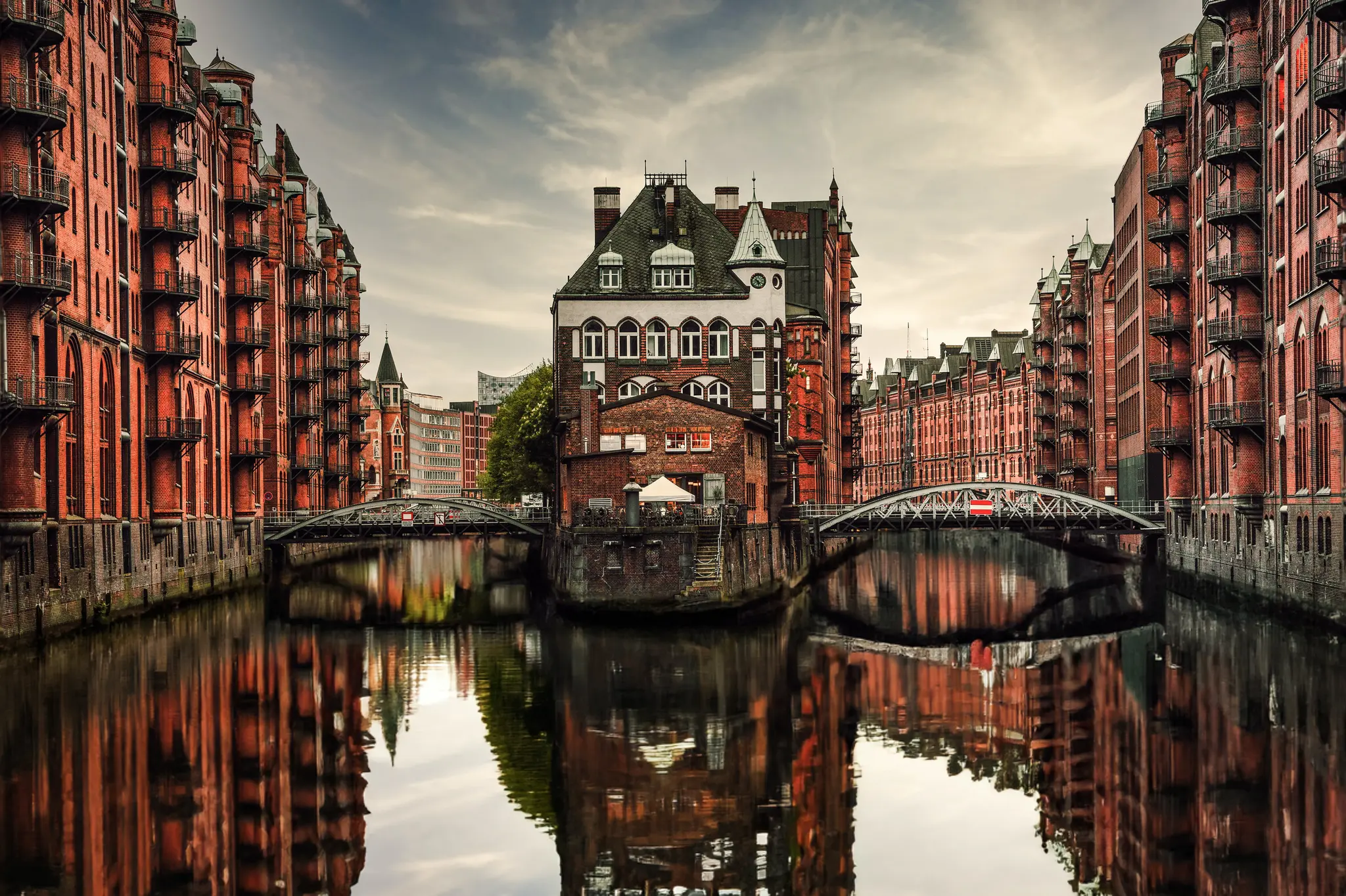 Das sogenannte "Wasserschloss" in der Speicherstadt
